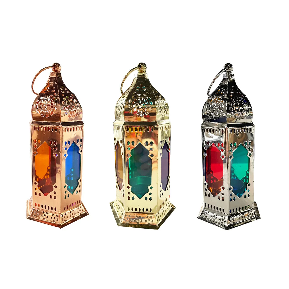 EID Candle Holder Lantern Assorted colours 1pc