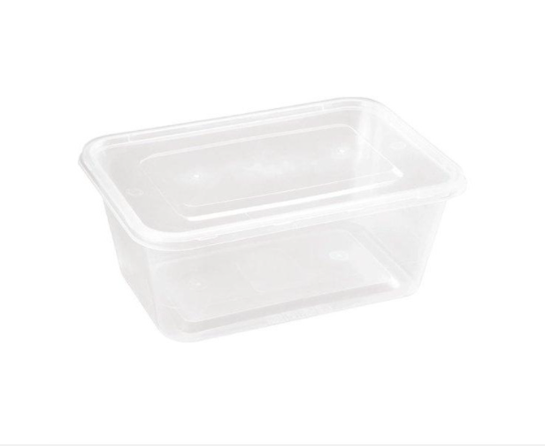 1000ML RECTANGLE CONTAINERS WITH LID 50 PACK NIS Packaging & Party Supply