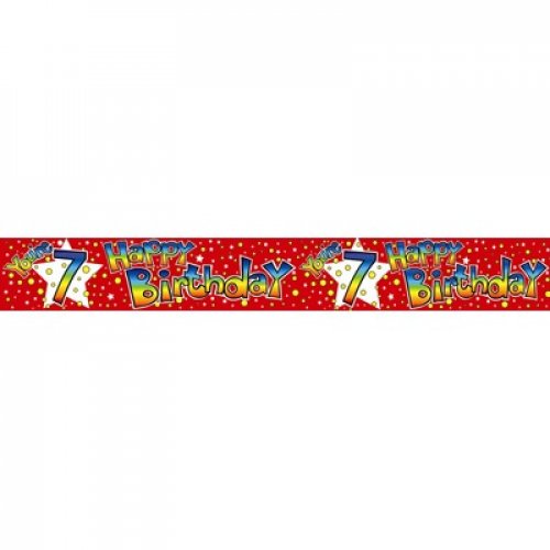 You Are 7 Happy Birthday Banner 2.6m 1pc