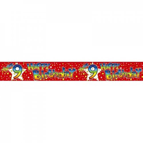 You are 9 Happy Birthday Banner 2.6m 1pc