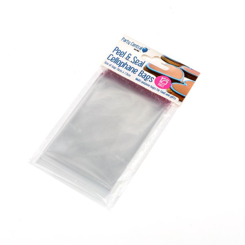 Premium Peel & Seal Cellophane Bags - 7.5cm x 13cm 125pk