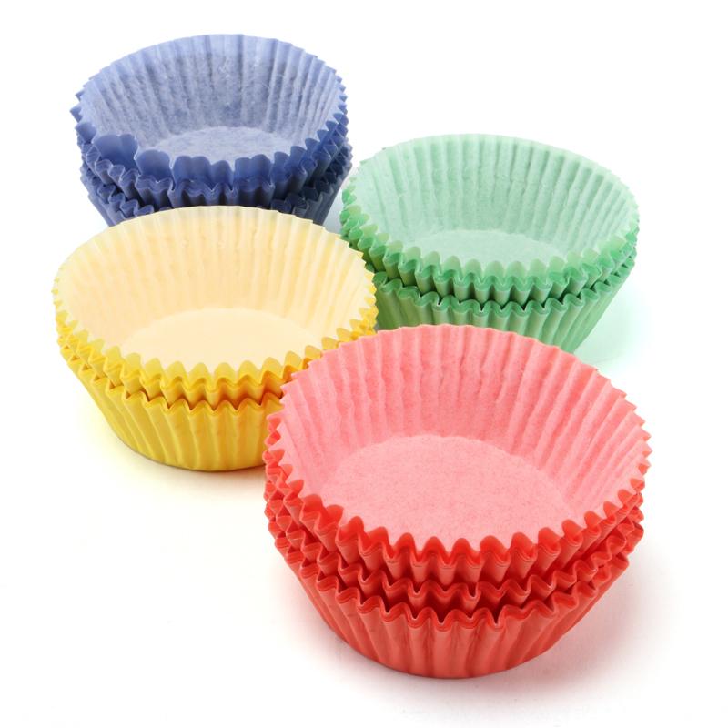 Cupcake & Muffin Cases 200pk - Red, Yellow, Blue, Green