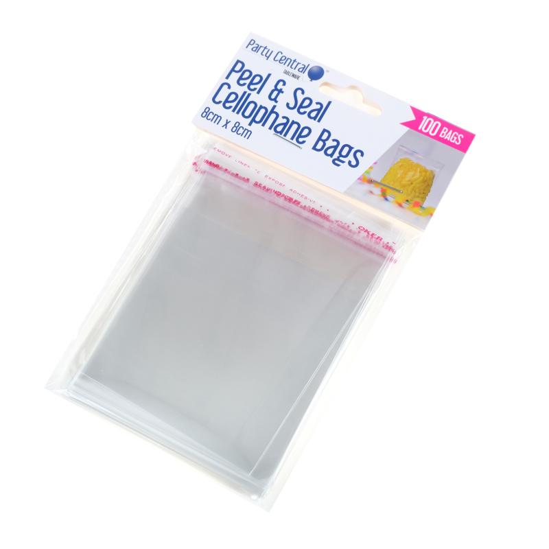 Premium Peel & Seal Cellophane Bags - 8cm x 8cm 100pk