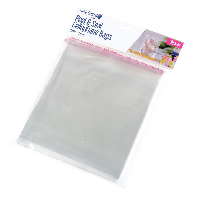 Premium Peel & Seal Cellophane Bags - 15cm x 15cm 50pk