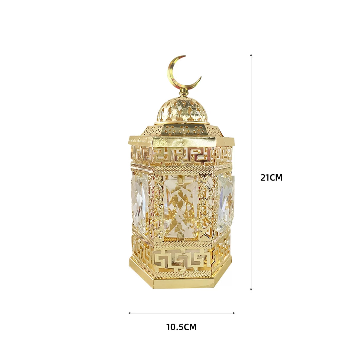 EID Led Lantern 21cm GOLD 1PC