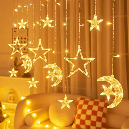 STAR MOON STRING LED LIGHT 3.5m