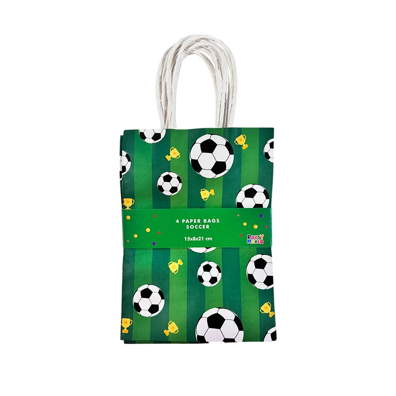 Paper Party Favour Bag – Soccer 4PK