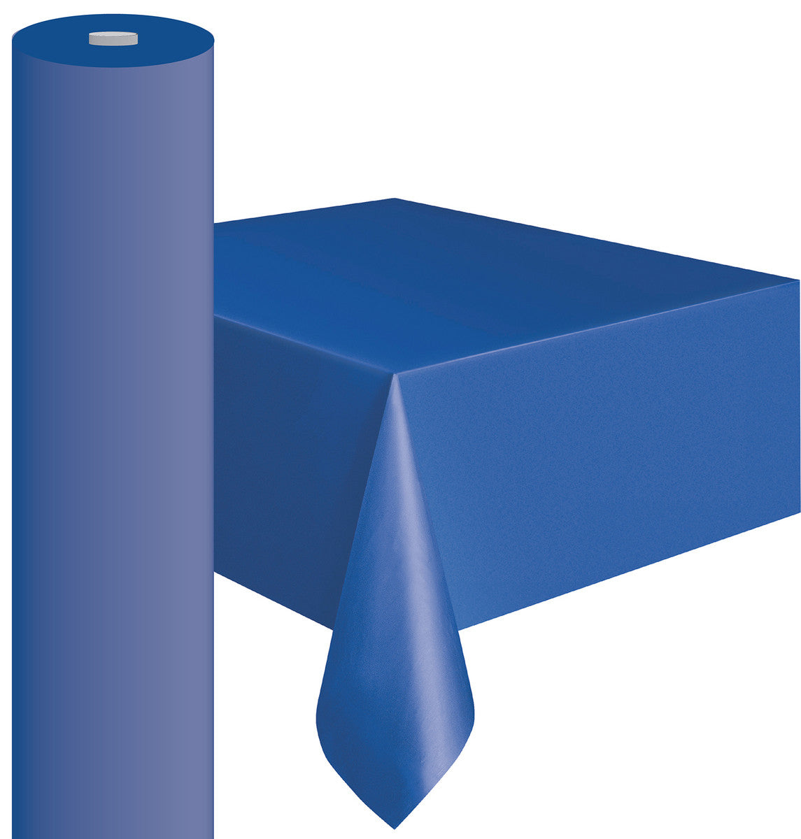 ROYAL BLUE PLASTIC TABLECOVER ROLL 122CM W X 20M L