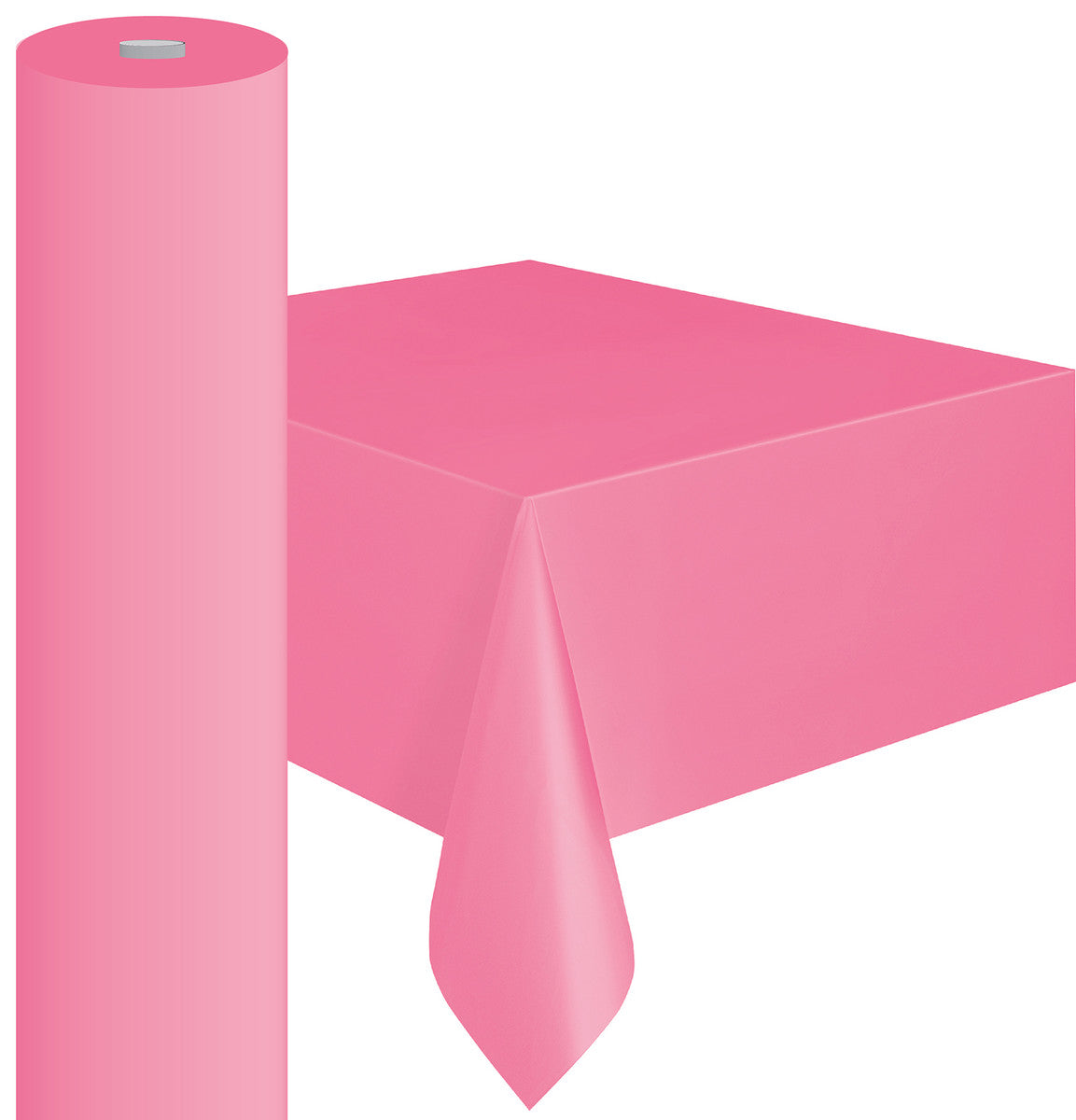 HOT PINK PLASTIC TABLECOVER ROLL 122CM W X 20M L