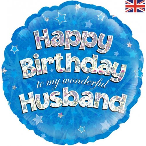 Happy Birthday Husband Blue