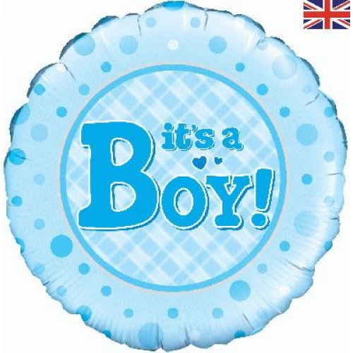 It's A Boy Round Foil Balloon 45cm 1pc