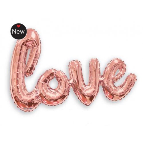 Rose Gold 36in Script LOVE (15739-36S) Shaped 1pc