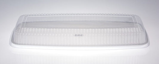 22" White Rectangular Serving Platter with Lid