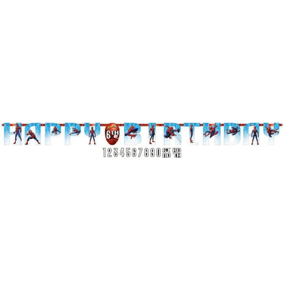 SPIDER-MAN WEBBED WONDER JUMBO ADD-AN-AGE LETTER BANNER