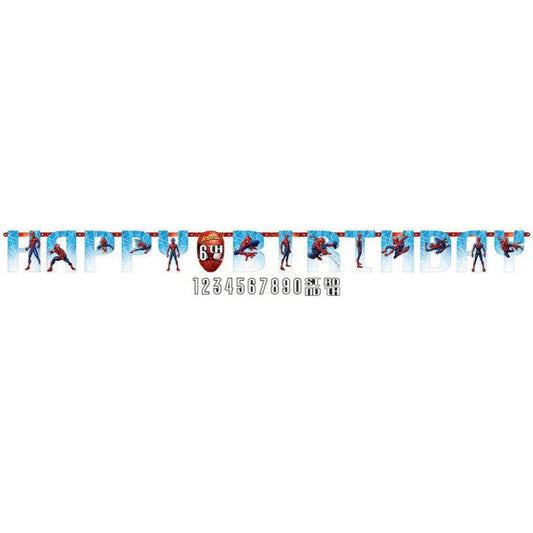 SPIDER-MAN WEBBED WONDER JUMBO ADD-AN-AGE LETTER BANNER