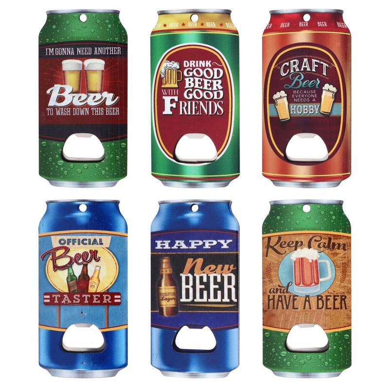 Bottle Opener Magnetic Flat Can Shaped 12cm x 6cm x 0.5cm 18 Assorted 1pc