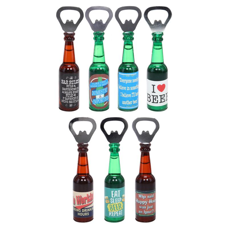 Bottle Opener With Magnet Beer Bottle Shaped 8 Assorted 1pc