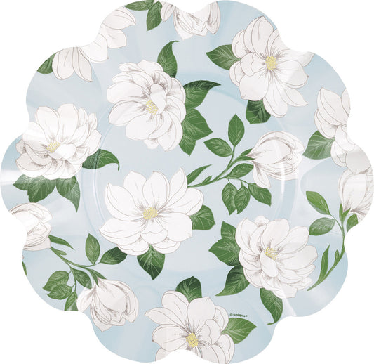 GARDEN PARTY 8 X 25CM (10") FLOWER SHAPED PAPER PLATES