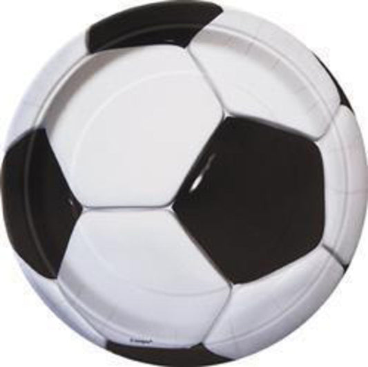 3D SOCCER 8 X 18CM (7") PAPER PLATES