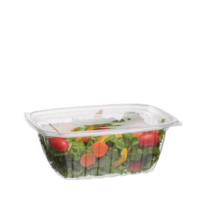 32oz RECTANGULAR PLA DELI CONTAINER WITH LID 50PK NIS Packaging & Party Supply