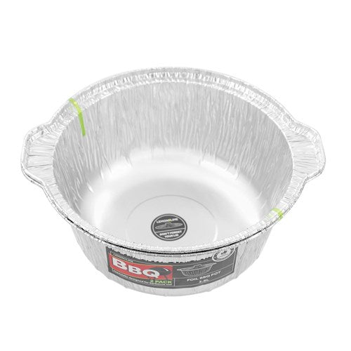 FOIL BBQ POT 3.8L 29CM 2PK