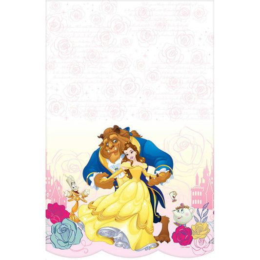 BEAUTY AND THE BEAST TABLECOVER PLASTIC