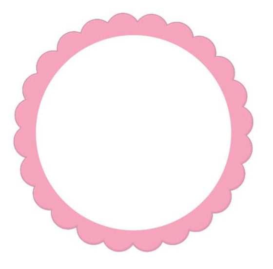 LABELS SCALLOPED - NEW PINK 20pk