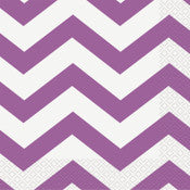 CHEVRON PRETTY PURPLE 16 LUNCHEON NAPKINS 2PLY 33CM X 33CM (13" X 13")