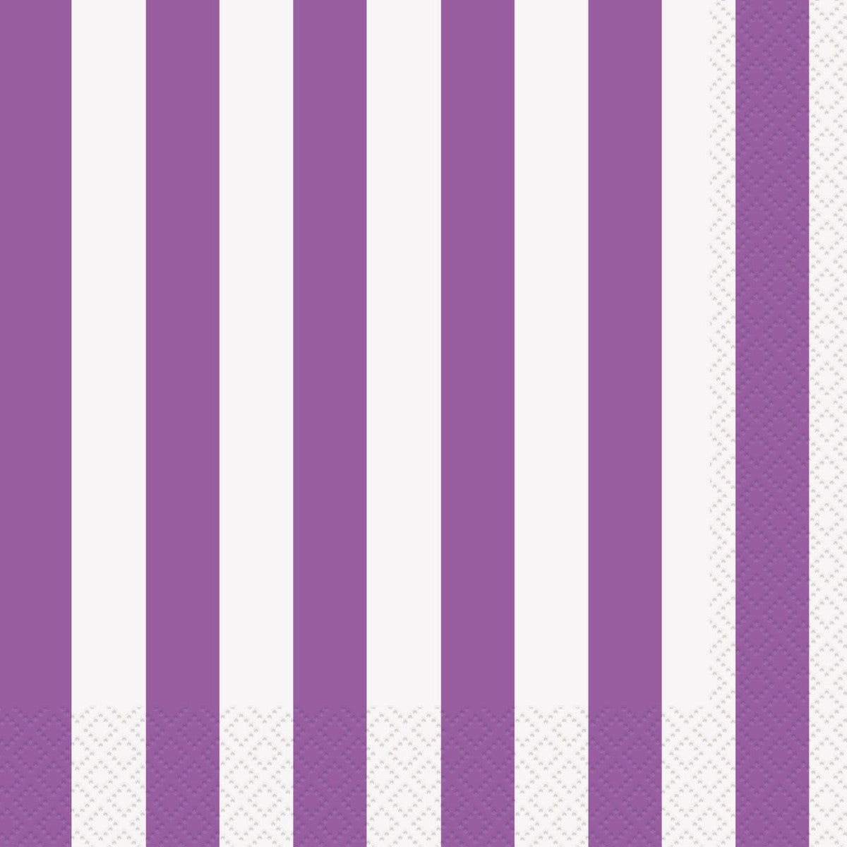 STRIPES PRETTY PURPLE LUNCHEON NAPKINS 2PLY 33CM X 33CM (13" X 13") 16pk