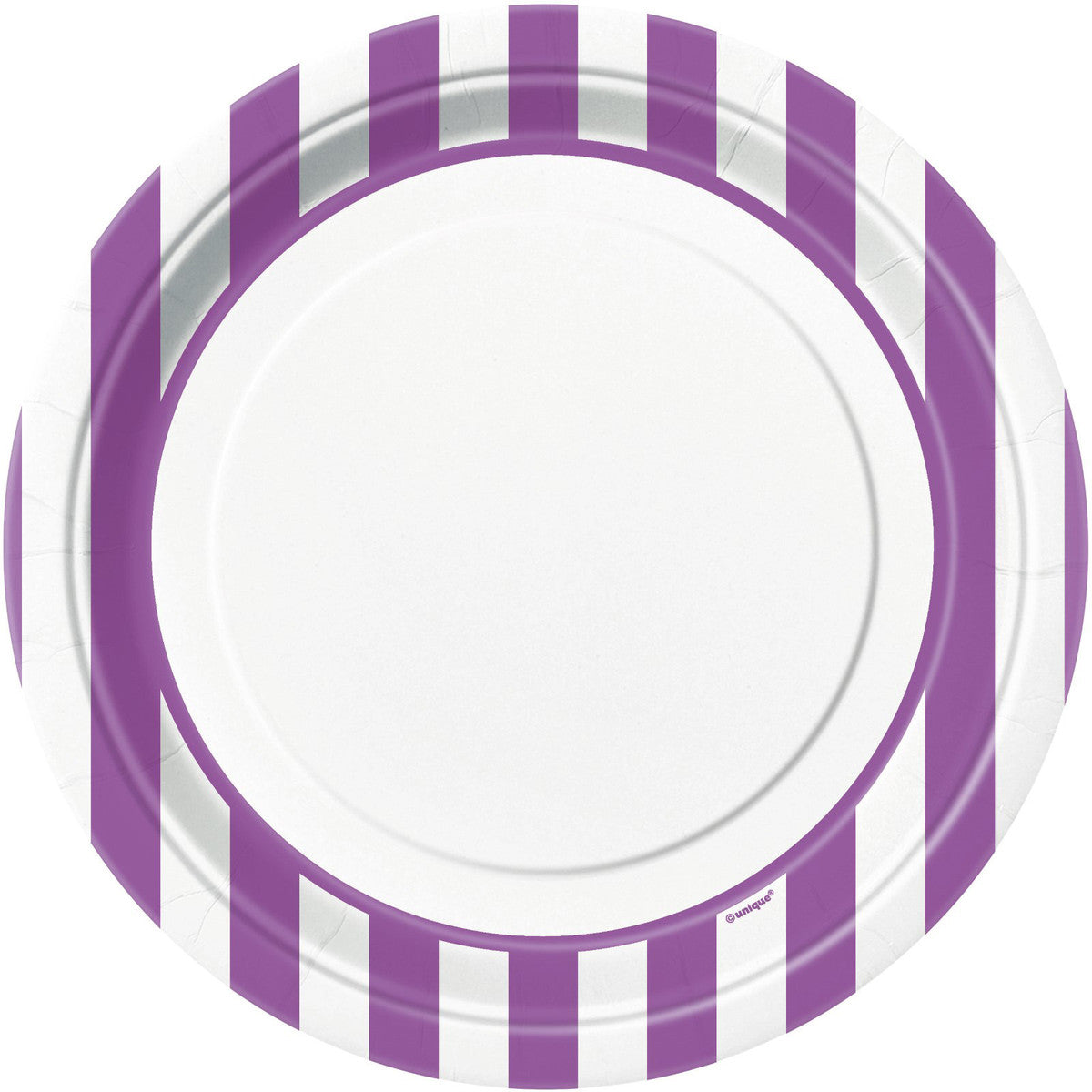 STRIPES PRETTY PURPLE 23CM (9") PAPER PLATES 8pk