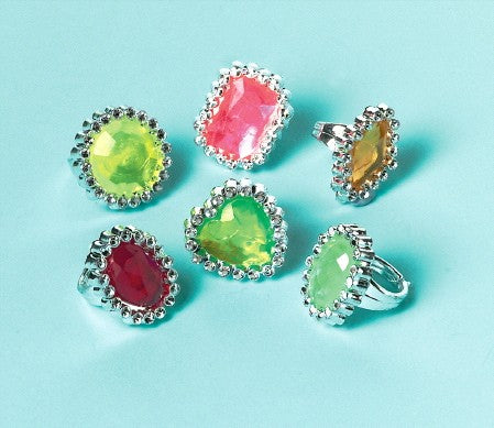 Value Pack Favor - Jewel Rings 18pk