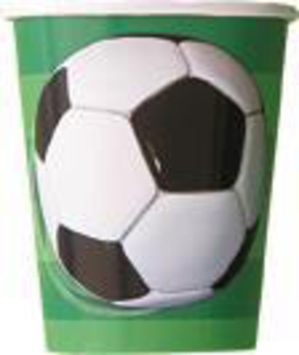 3D SOCCER 8 X 270ML (9OZ) PAPER CUPS NIS Packaging & Party Supply