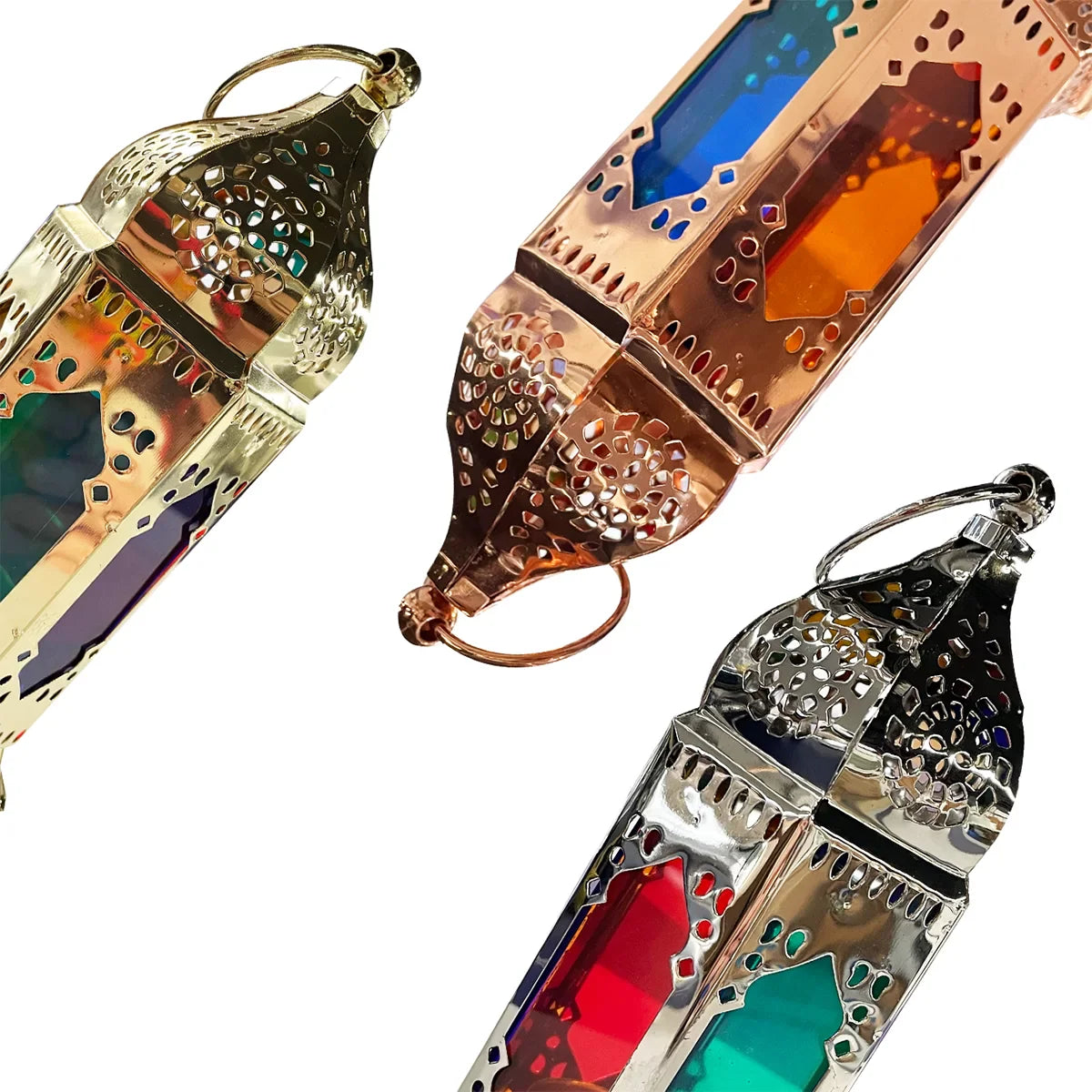 EID Candle Holder Lantern Assorted colours 1pc