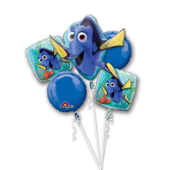 BOUQUET FINDING DORY 1 x Shape and 4 x 45cm Standard