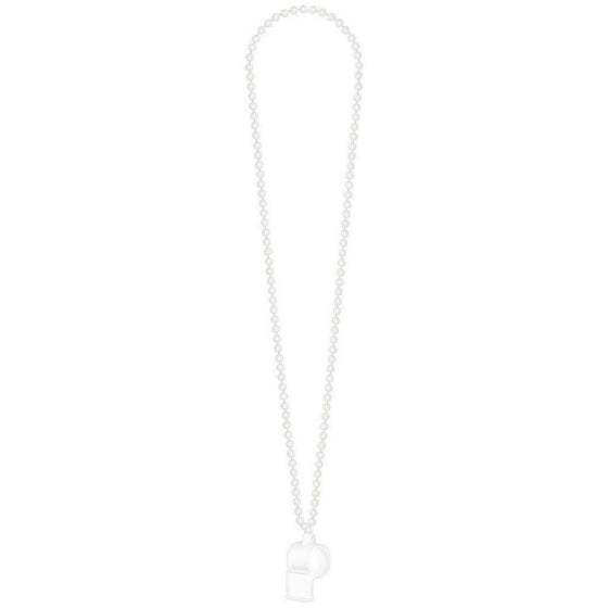 WHISTLE ON CHAIN NECKLACE - WHITE