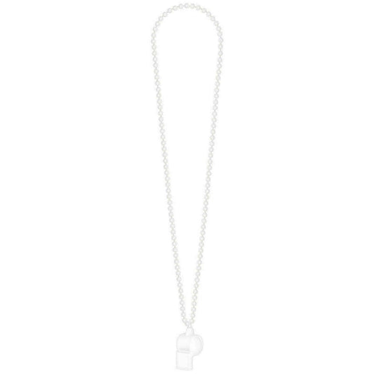 WHISTLE ON CHAIN NECKLACE - WHITE