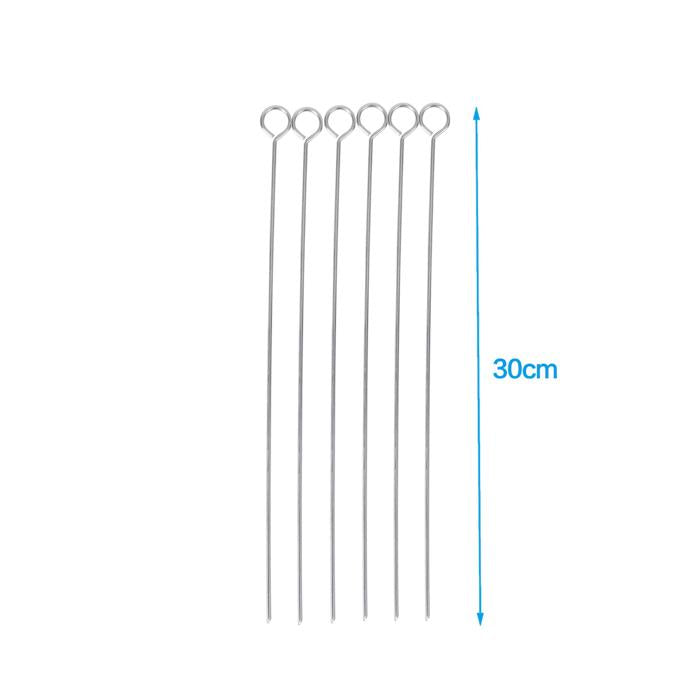 Skewers Metal 30cm Pk6