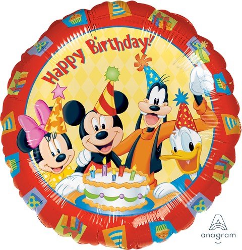 Mickey & Friends Happy Birthday Foil Balloon 45cm Standard