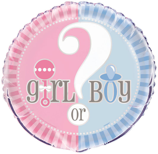 Baby Reveal BOY OR GIRL Foil Balloon 45CM (18")