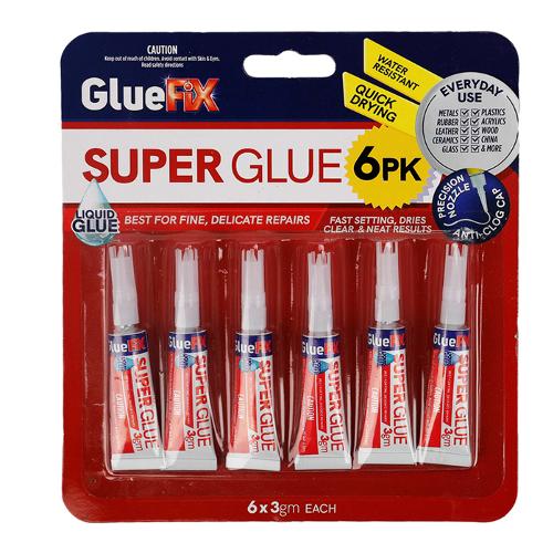 GlueFix Super Glue 6pk