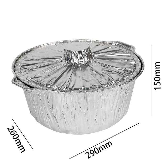 Foil Pot Bowl With Lid 3.5L 1pc