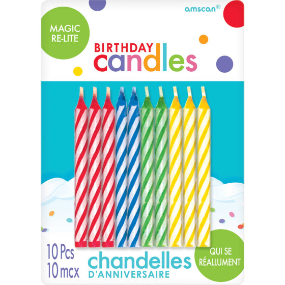 MAGIC RE-LIGHT CANDLES ASSORTED 10pcs