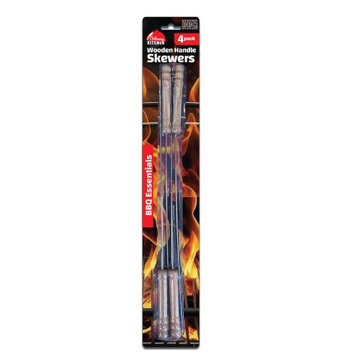 Skewer BBQ Wood Handle 38cm Pk4