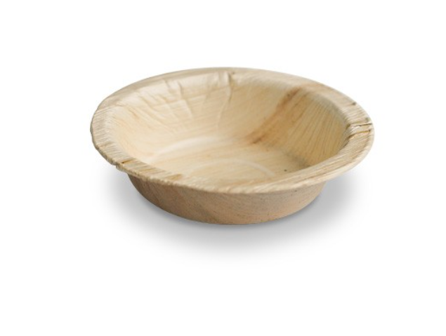 Palm Leaf Round Bowl 4" 25pc