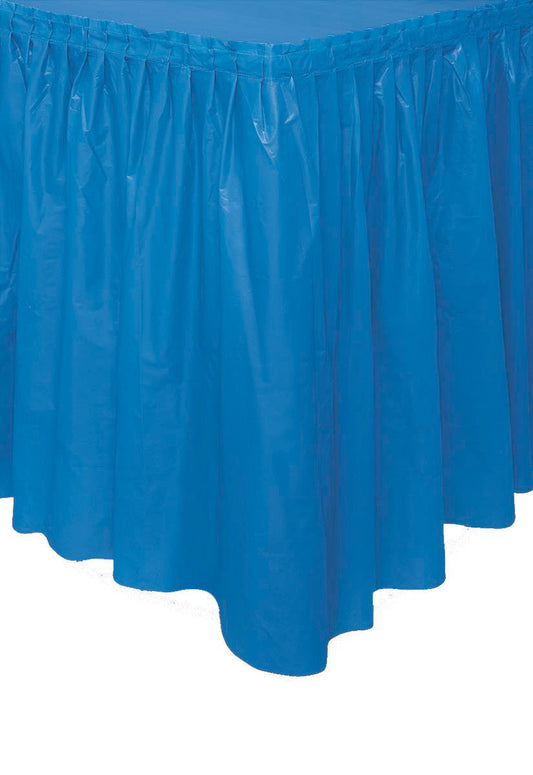 ROYAL BLUE Plastic Tableskirt 73CM X 4.3M (29" X 14')