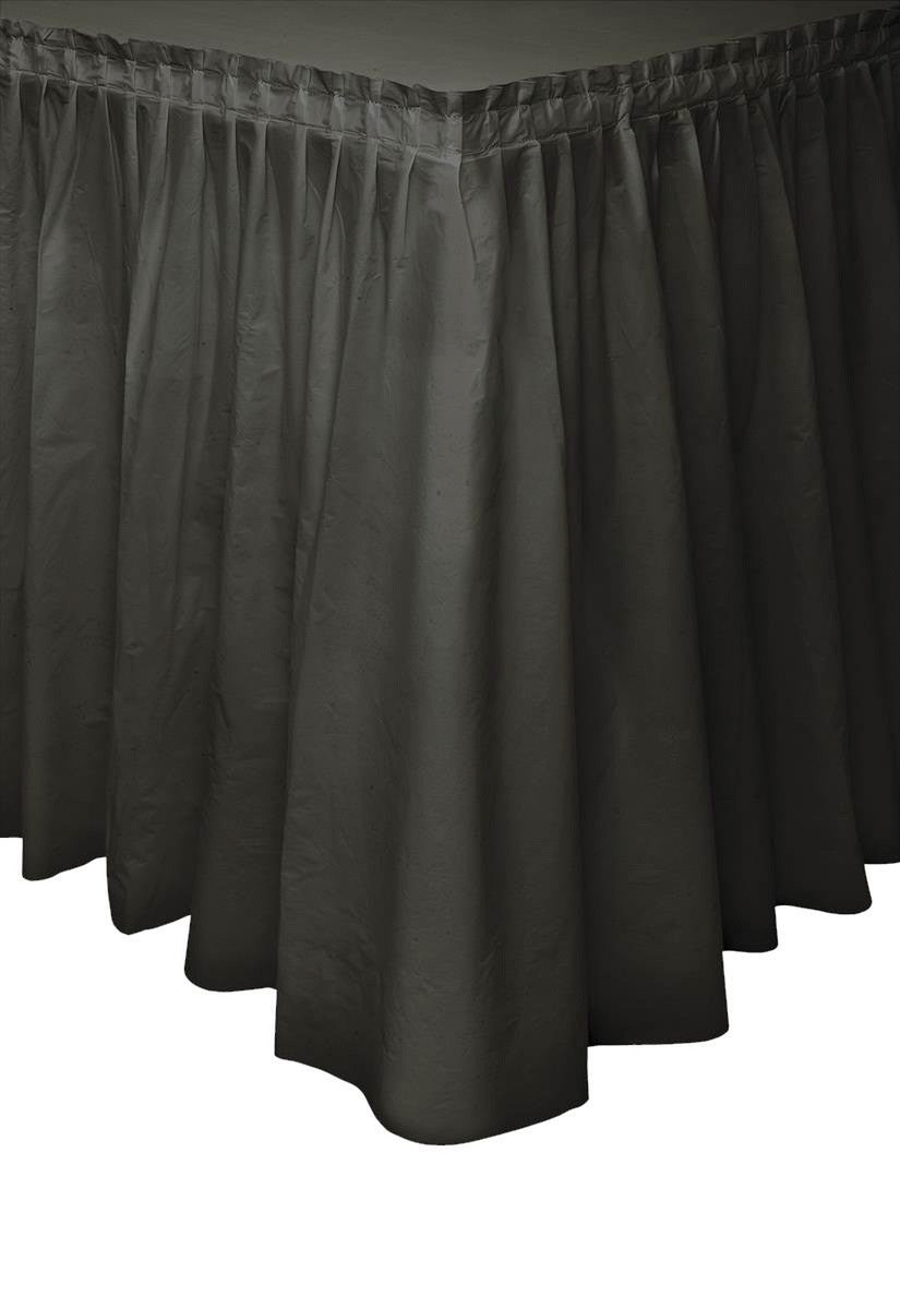 MIDNIGHT BLACK Plastic Tablecloth 73CM X 4.3M (29" X 14')