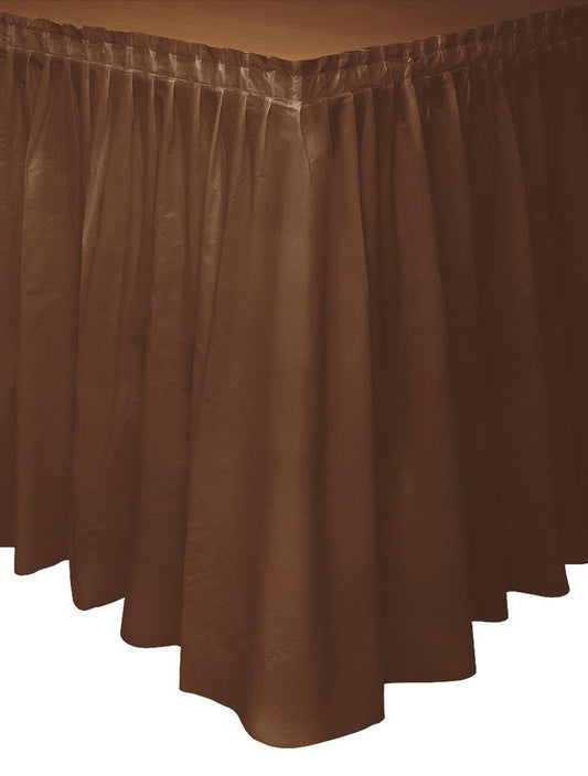 BROWN Plastic Tableskirt 73CM X 4.3M (29" X 14')