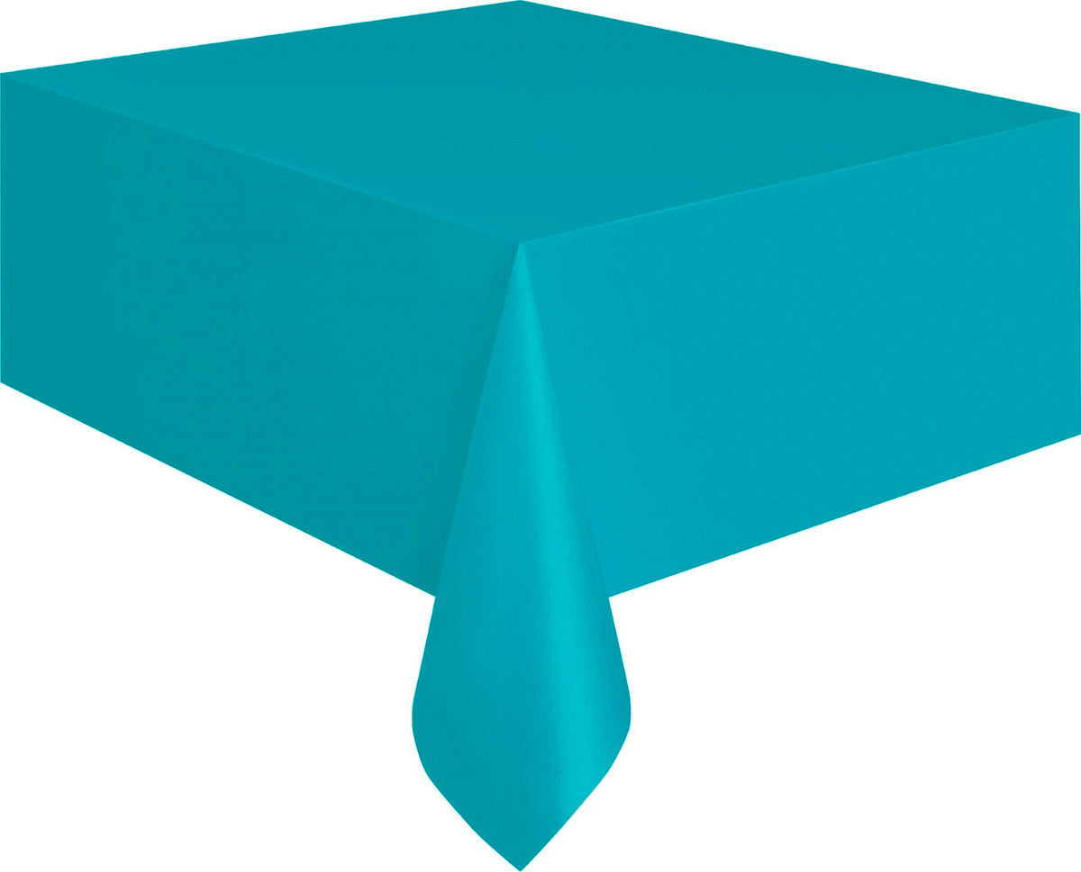 Caribbean Teal Unique Plastic Tablecover Rectangle 137cm x 274cm (54" x 108")