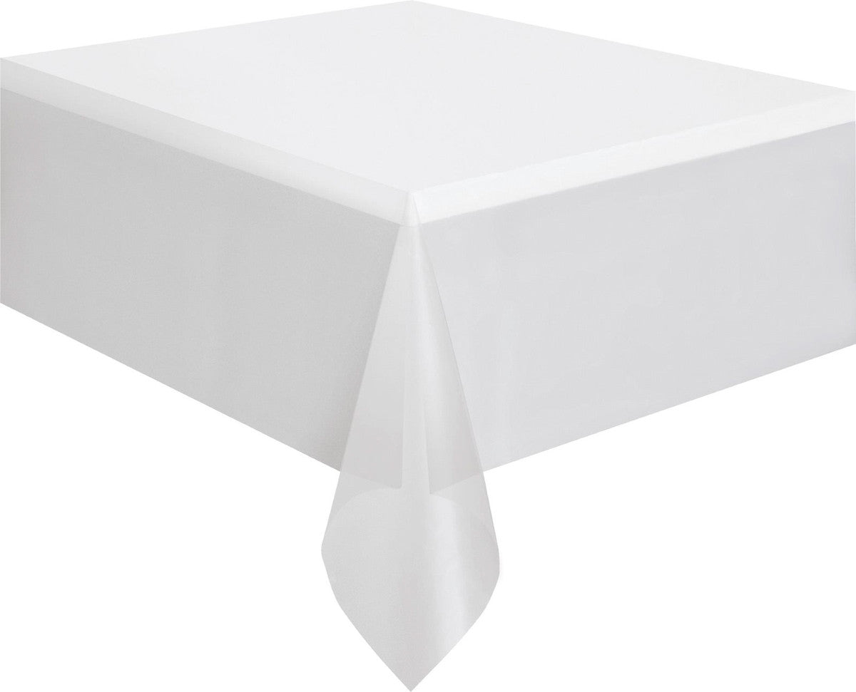 CLEAR UNIQUE PLASTIC TABLECOVER RECTANGLE 137CM X 274CM (54" X 108")