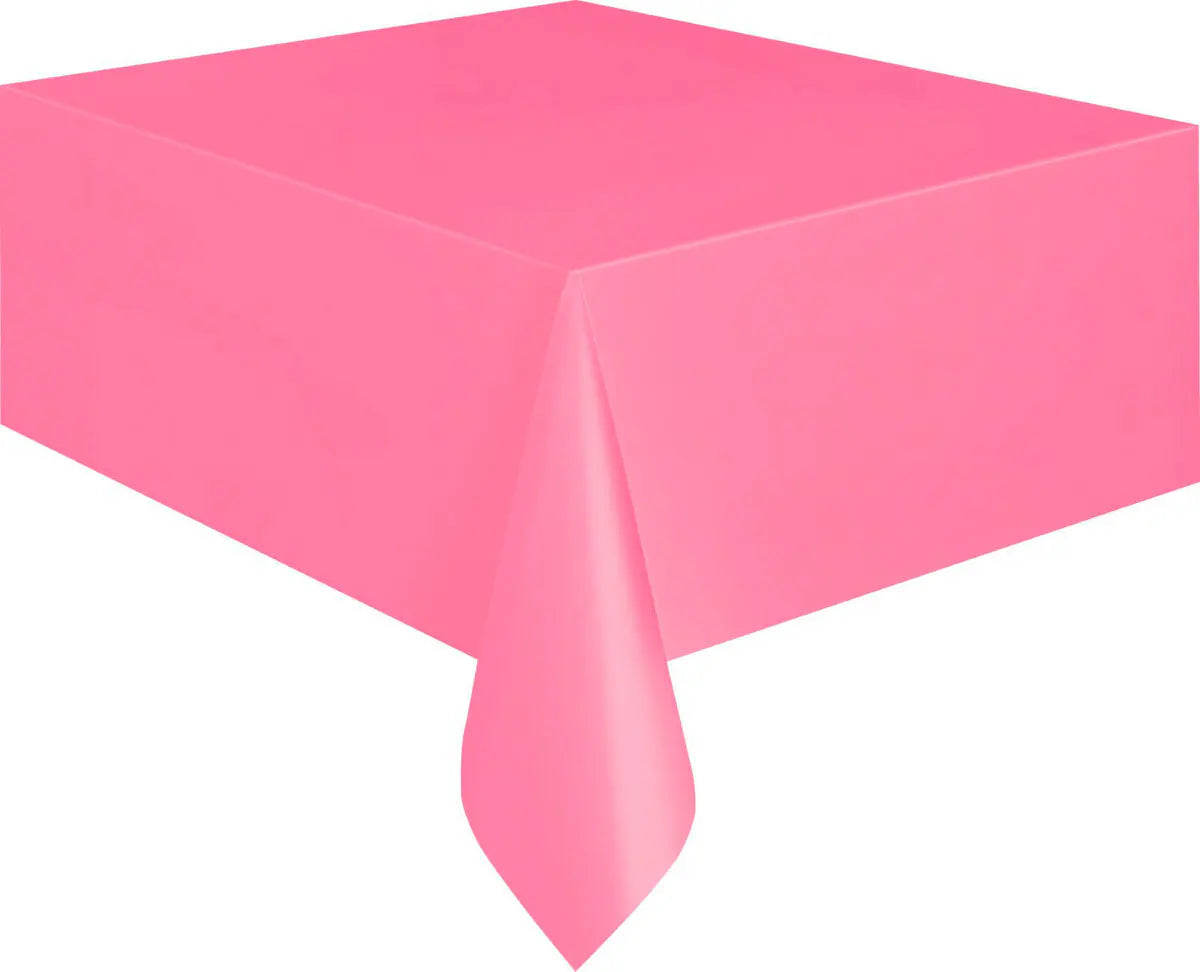 Hot Pink Unique Plastic Tablecover Rectangle 137cm x 274cm (54" x 108")